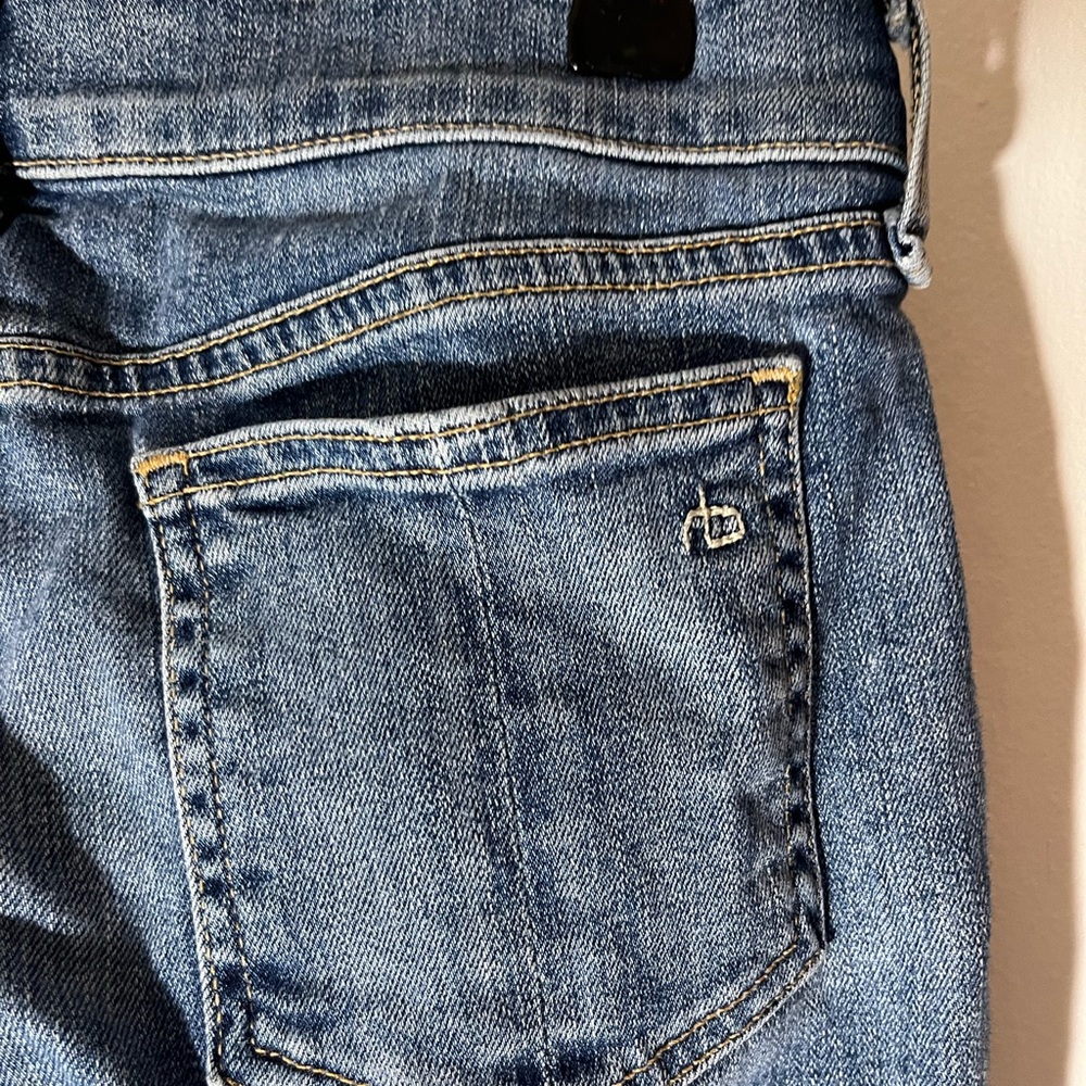 rag & bone Blue Straight Leg Jeans - Picture 9 of 9